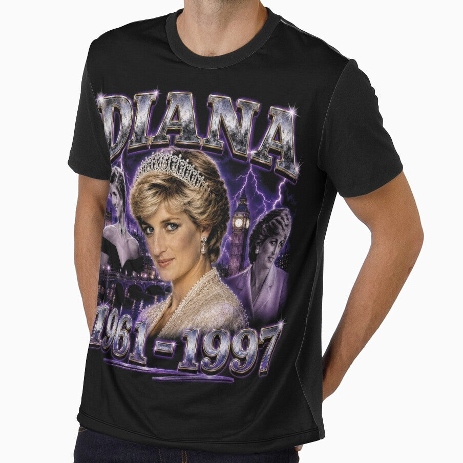 Princess Diana - 90s Style Rap Tee Design by AestheticNow
