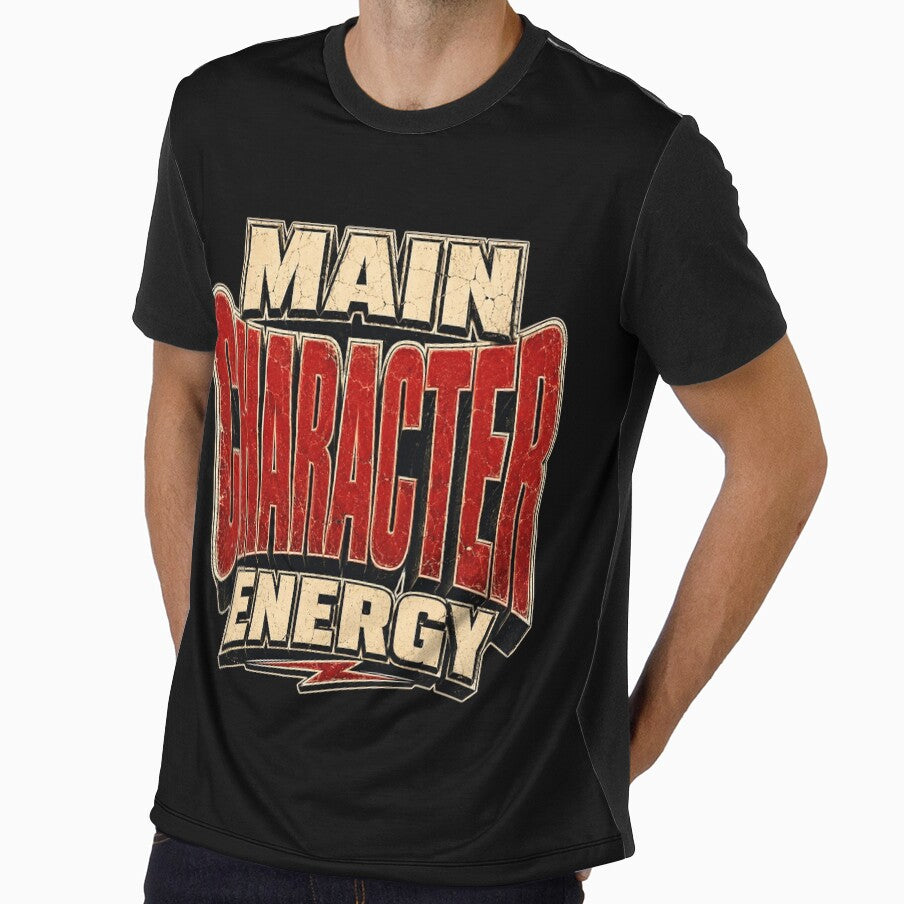 "Main Character Energy" Bold Grunge Typography by aashcreat