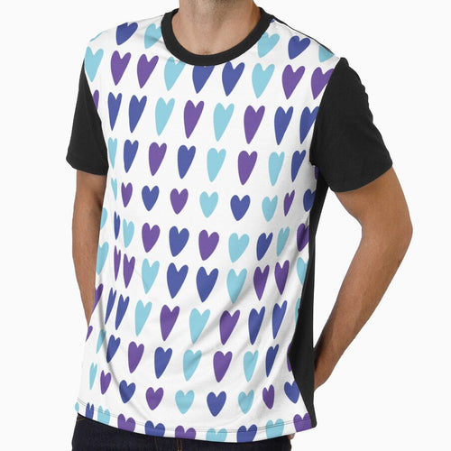 90s 2000s y2k cute heart pattern pastel blue purple by blomastudios