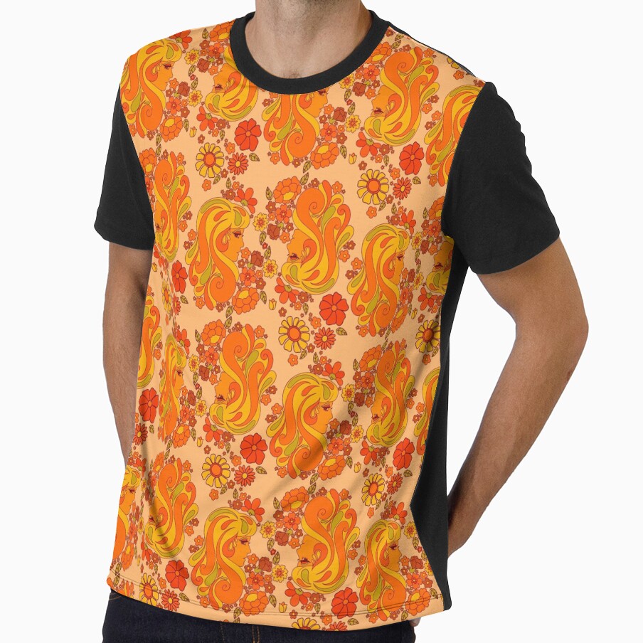 Groovy lady in orange by Audrey Herbertson