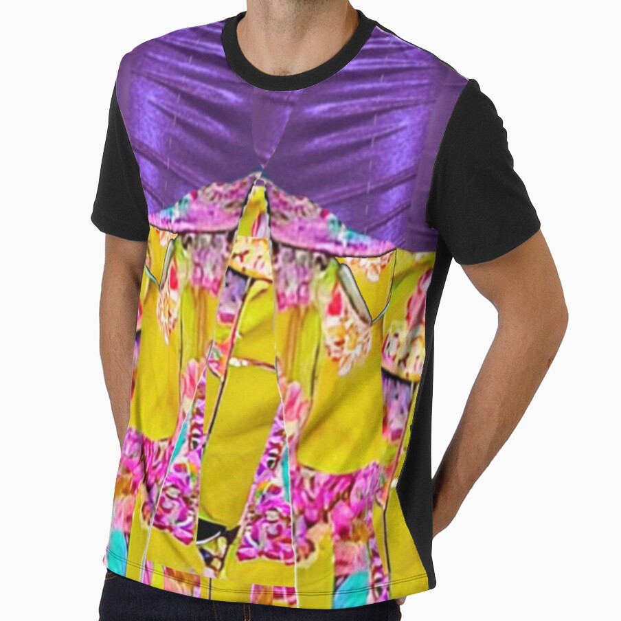 Y2K taste,Cyber, Purple x Yellow Flowers Pattern by ChaoticLizard
