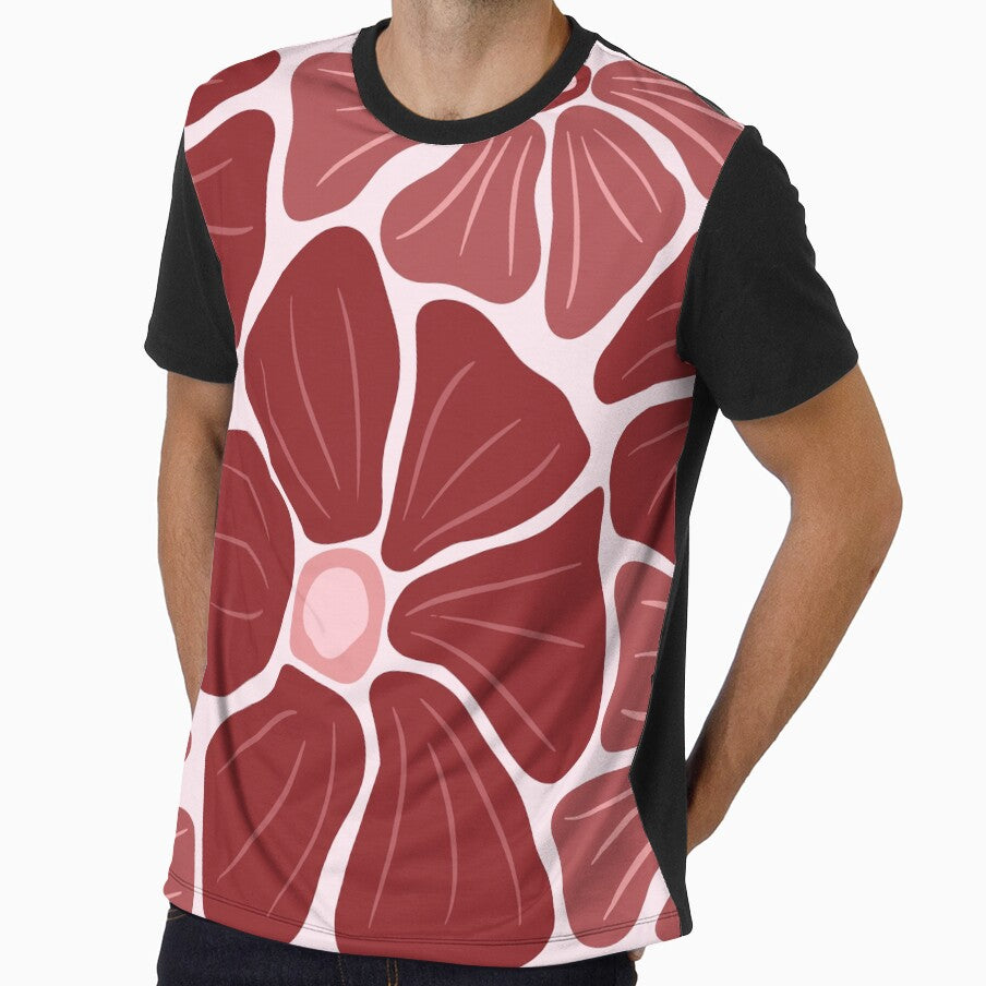 Crimson Petals – Bold Deep Red Floral Pattern Design by BuckaBaby