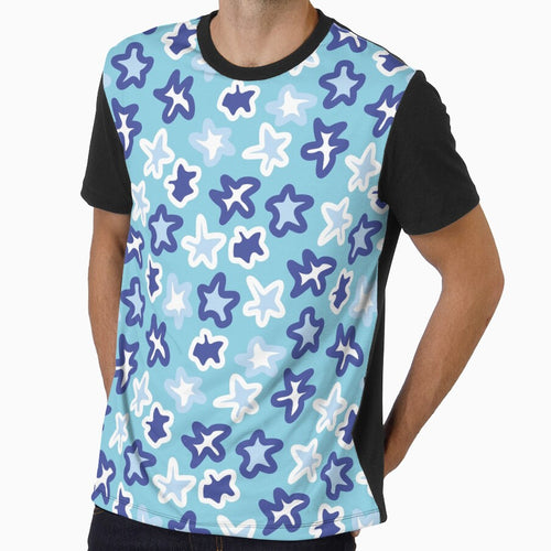 90s 2000s y2k aesthetic abstract stars pastel blue by blomastudios