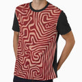 red and pink swirl pattern by aesthetic--art
