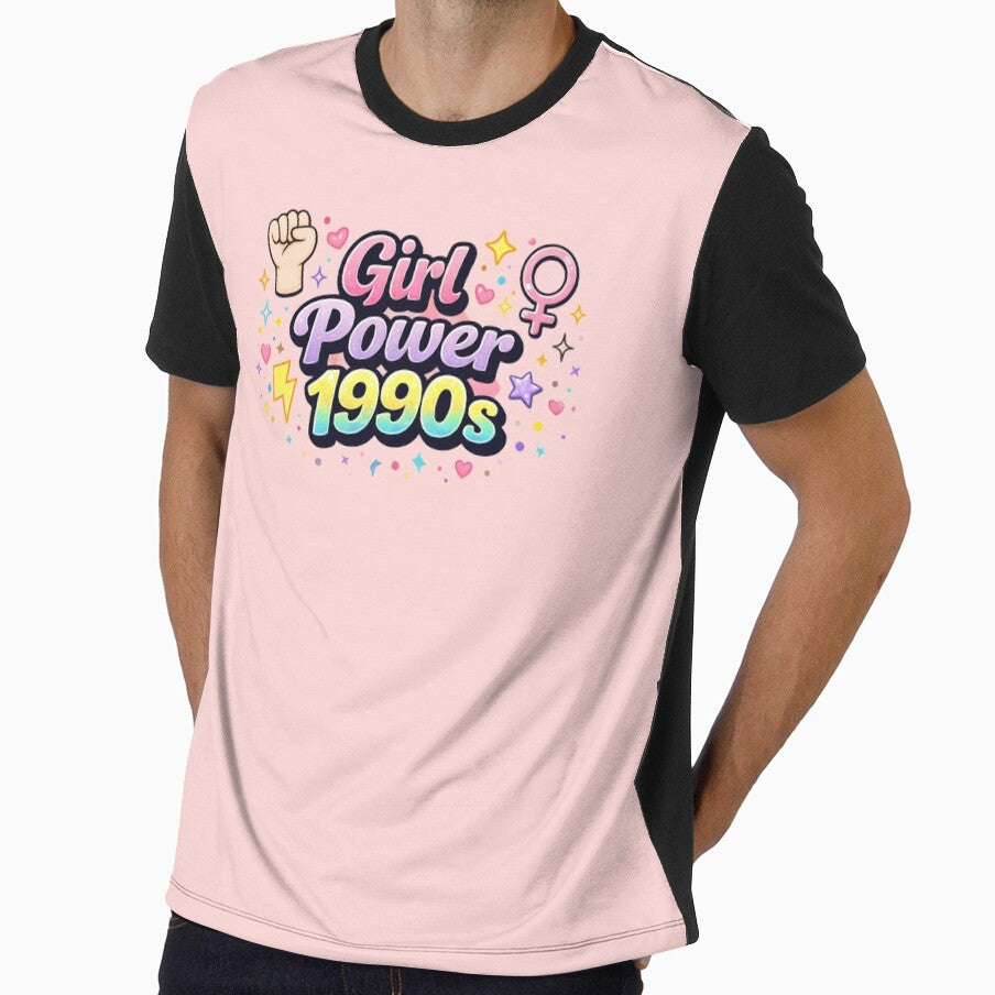 Girl Power 1990s Shirt – Retro Feminist Nostalgia Tee | Vintage 90s Girl Energy by MEMORY-LN-Tees