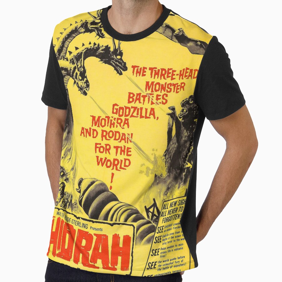 Ghidrah The Three-Headed Monster Poster | 1964 Kaiju Movie Print | Vintage Godzilla Wall Art by neildoch