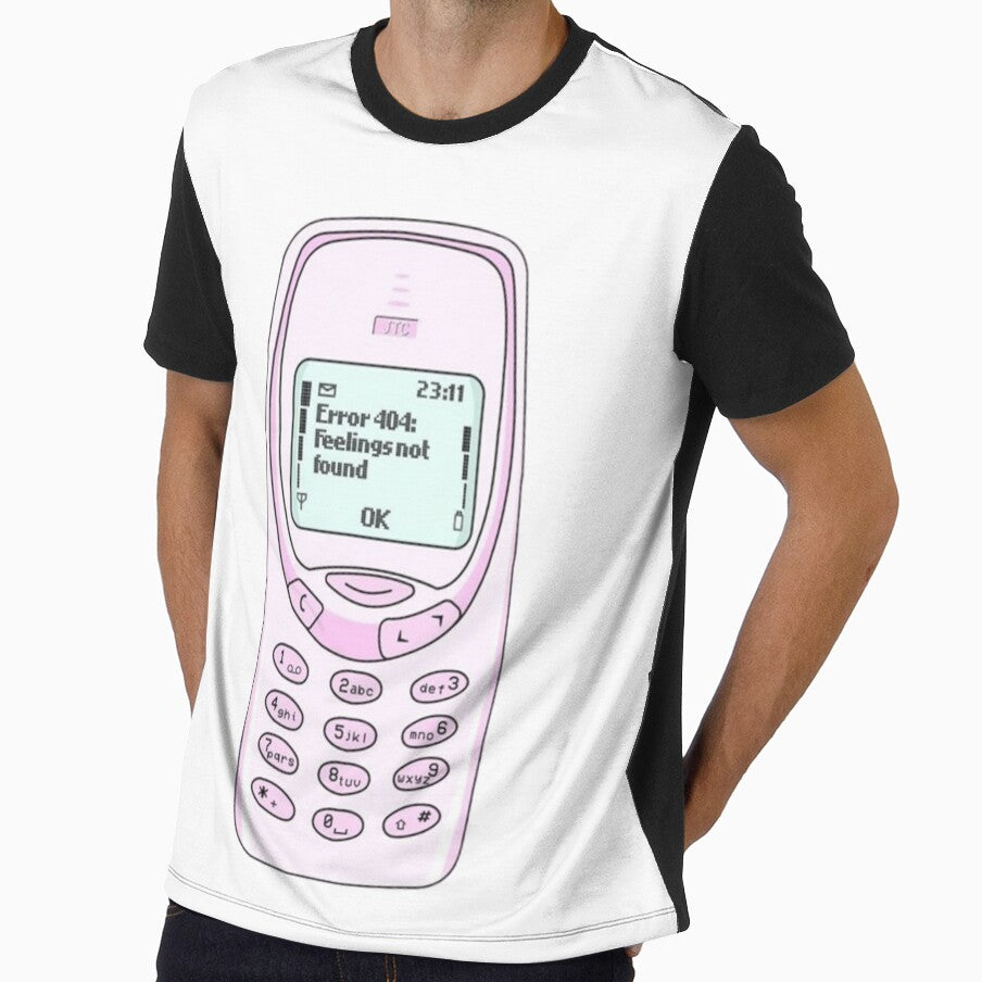 Vintage Pink Nokia 3310 Feelings Not Found – 90s Retro Tech Sticker by Mustangana