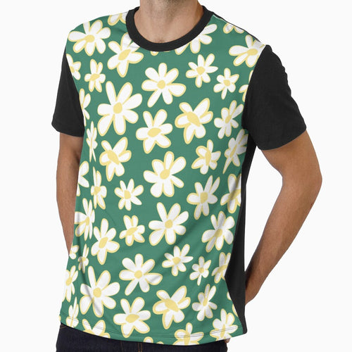 90s 2000s y2k cute flower pattern green and yellow by blomastudios