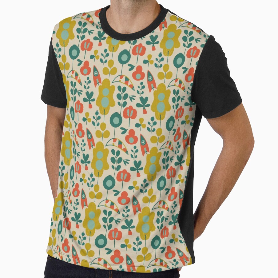 Light Spring / Pastel Spring pattern, skin-tone matching, personal color analysis, PCA, mid-century modern, rocket by look4seasons
