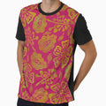 Pink & Gold Retro Florals by RC-aRtY