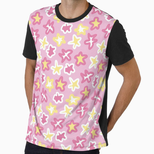 90s 2000s y2k aesthetic abstract stars hot pink yellow white by blomastudios