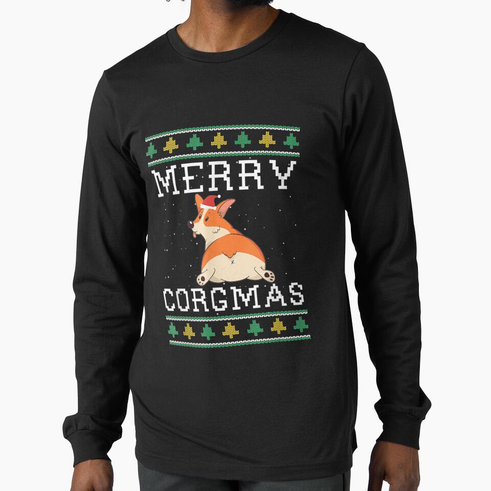 Corgi Butt Merry Corgmas Santa Dog Ugly Christmas Costume by maudean