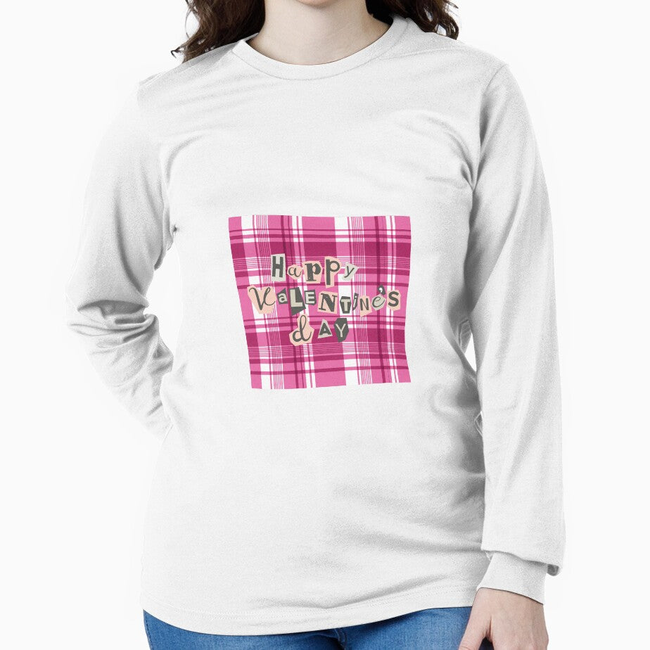 Happy Valentine's Day Ransom Note - Pink Plaid Collage Art by SolutionsArt