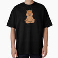Zen Hippie Capybara Meditating Retro Style by MarCinu Art