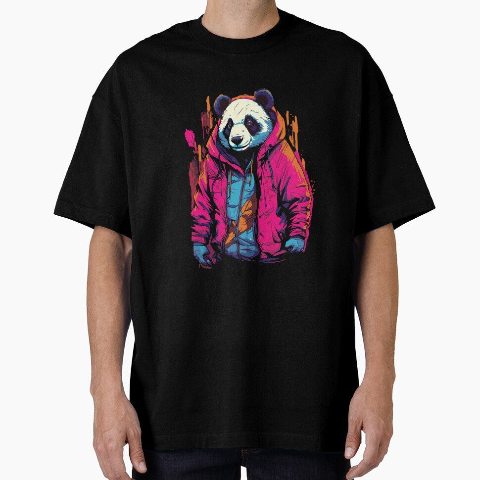 illustration of a panda bear wearing pink clothing by Ck-2106design