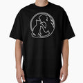 Girl and Cat Silhouette Circle by Epileptic Al's Shop