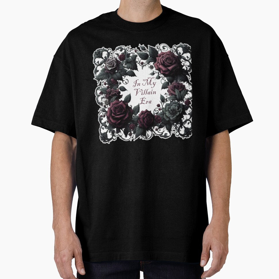 In My Villain Era - Goth Black Vine and Red Rose Frame by Club Vino Creative LLC