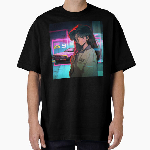 80s Anime Retro Girl Car Japanese Aesthetic Glasses Girl by glasseskyodai
