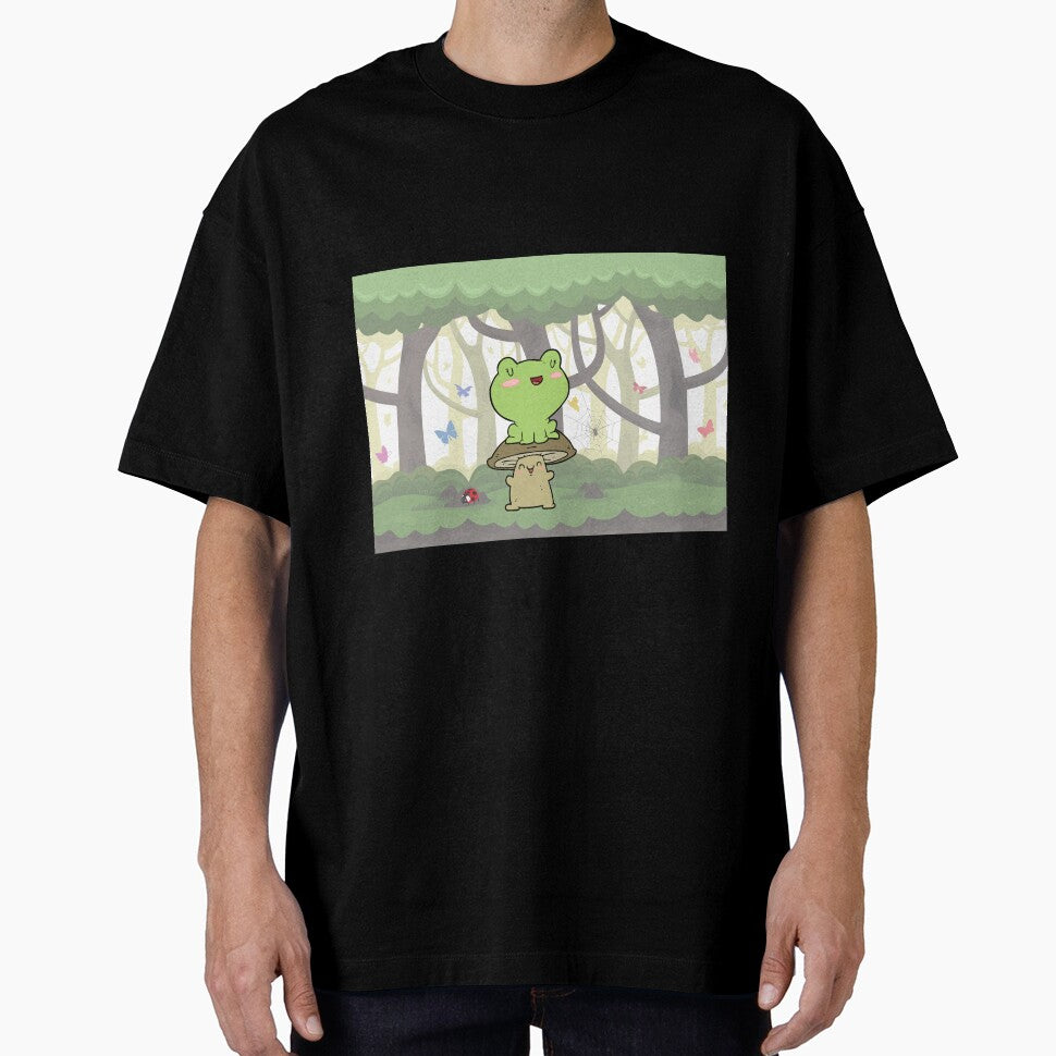 Frog and Mushroom Friends by DonneeCreations