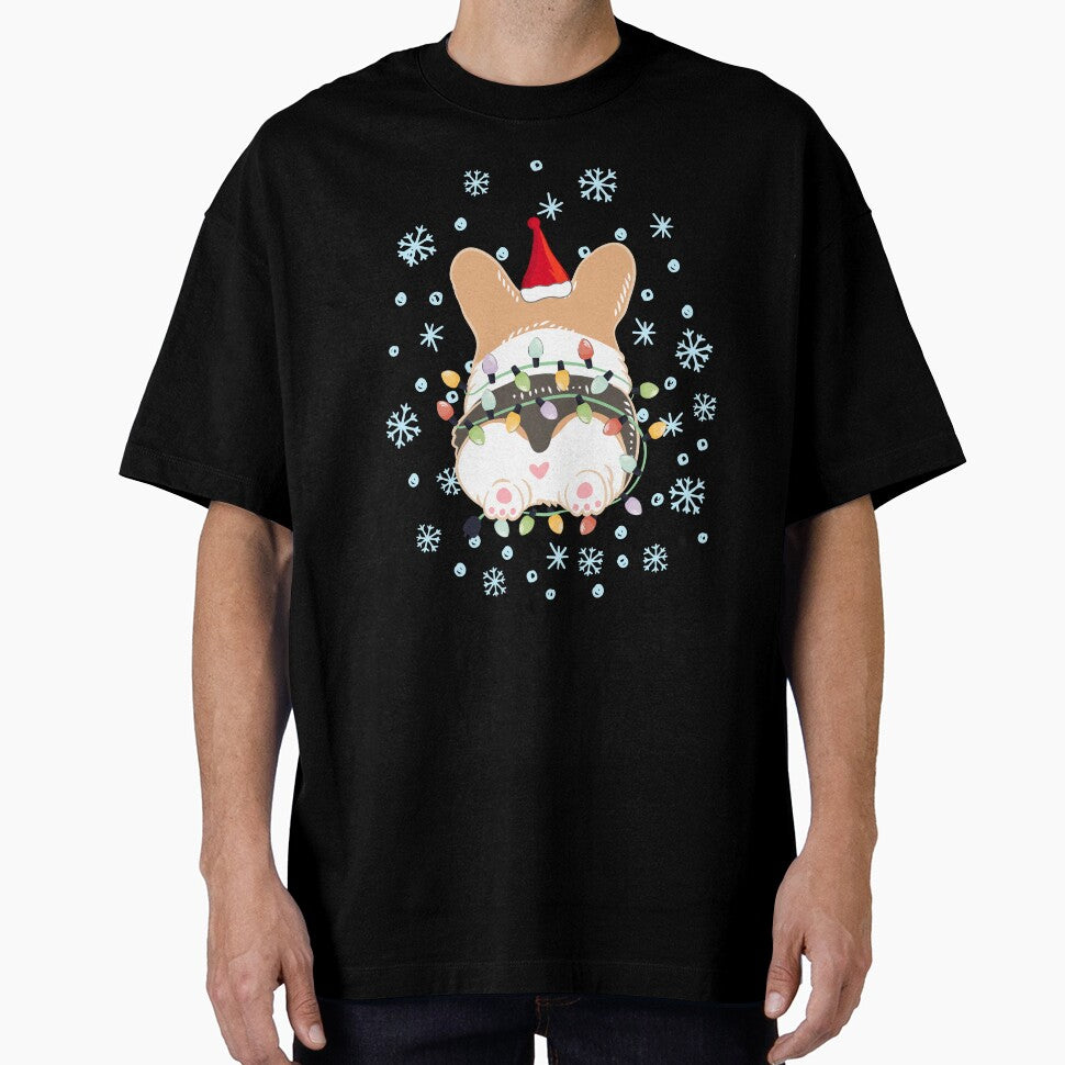 Cute Christmas Corgi Butt - Red Tricolor 2 by Lulupainting