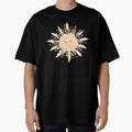Boho Sun Face with Pampas Grass and Wildflowers — Celestial Floral Art by Art-Selling