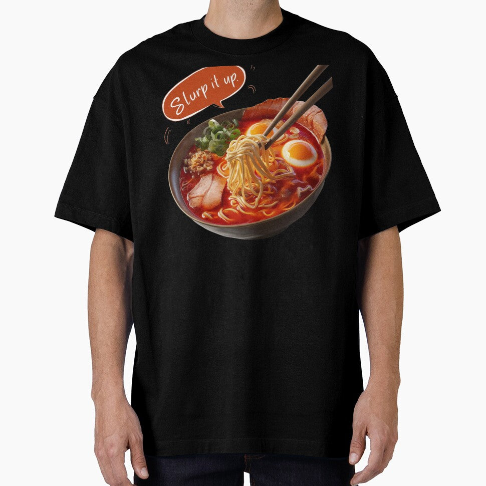 Bowl of Spicy Ramen with Chopsticks - Slurp It Up by deluxedigital1