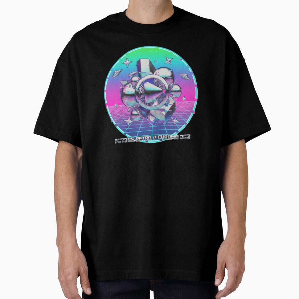 CHROME DREAMSCAPE // Y2K Retro-Futurism 3D Abstract by Vibepop.store