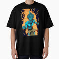 Anime Blue God Warrior Fighter by Bubblebuk