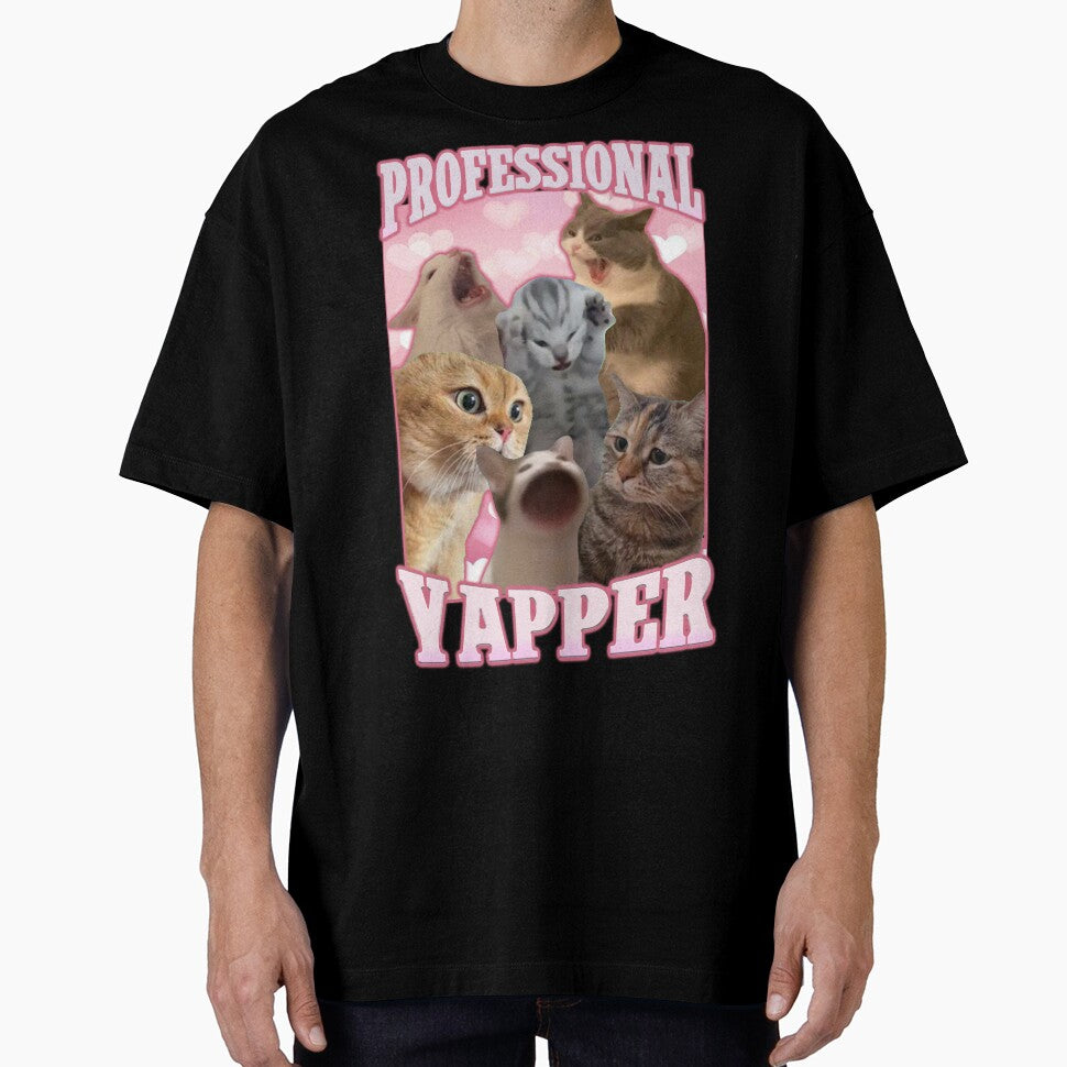professional yapper funny cat meme by MemishDesign