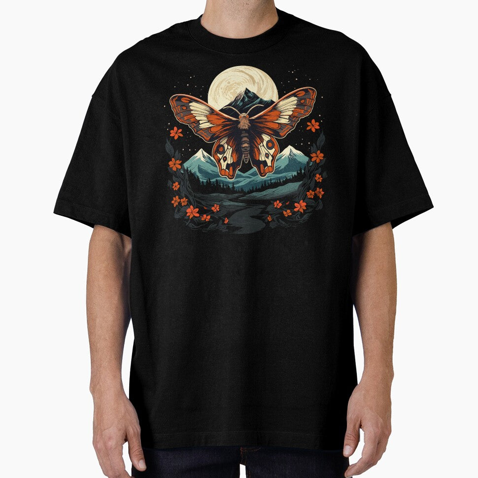 Moth With Red Flowers Starry Night Old West Styled by CosyTeal