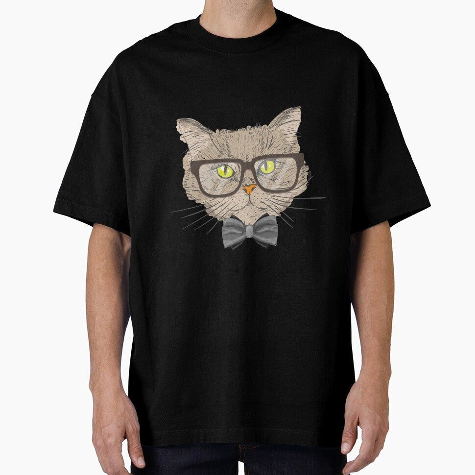 Funny Cat Wearing Glasses T-Shirt by AllStarMerch
