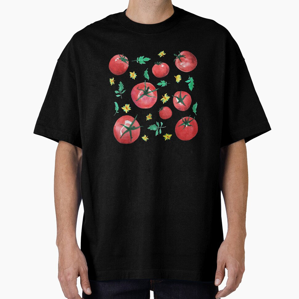 Cute Summer Watercolor Tomato Pattern Tomato Girl Aesthetic by tanjica
