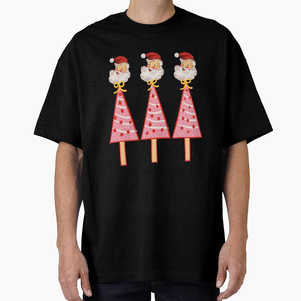 Santa Claus retro aluminum christmas trees by K Mussack