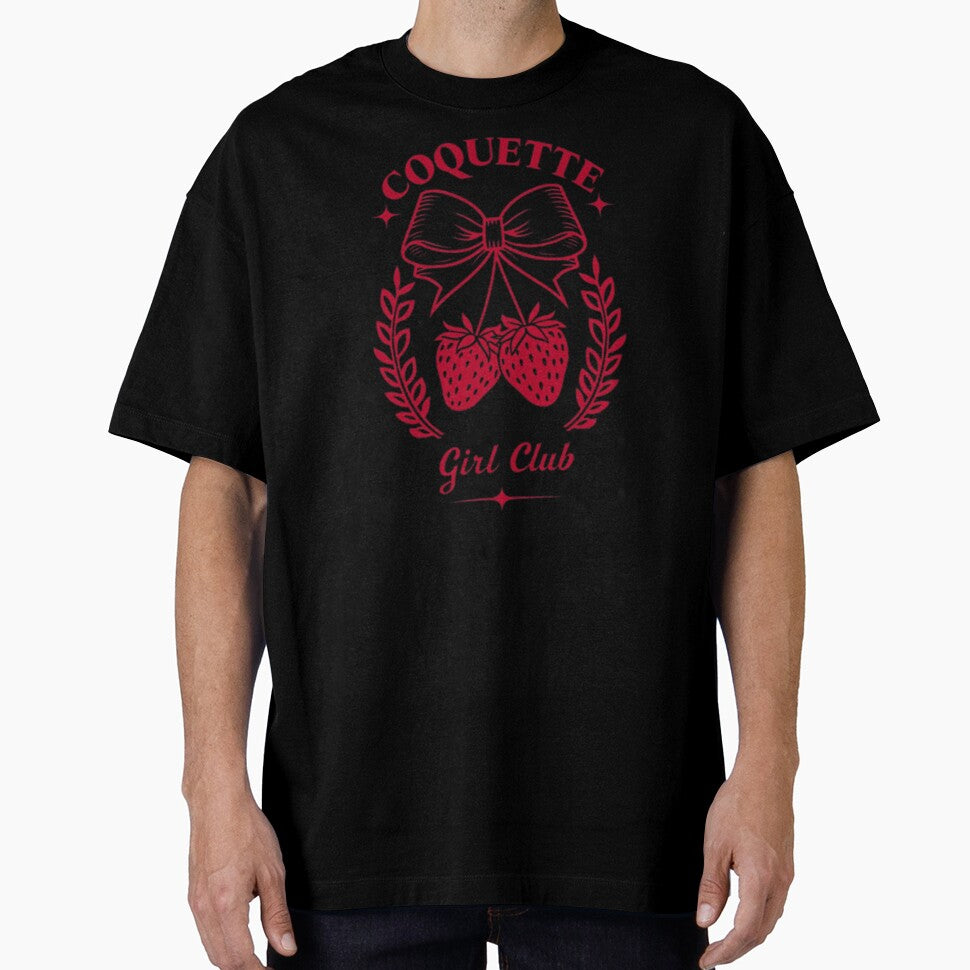 Coquette Girl Club - Strawberry Bow Cute Girly Aesthetic Kawaii by Syrupulse