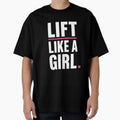Lift Like A Girl Minimal Typography Shirt by StoryInCode