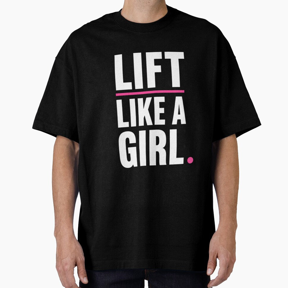 Lift Like A Girl Minimal Typography Shirt by StoryInCode