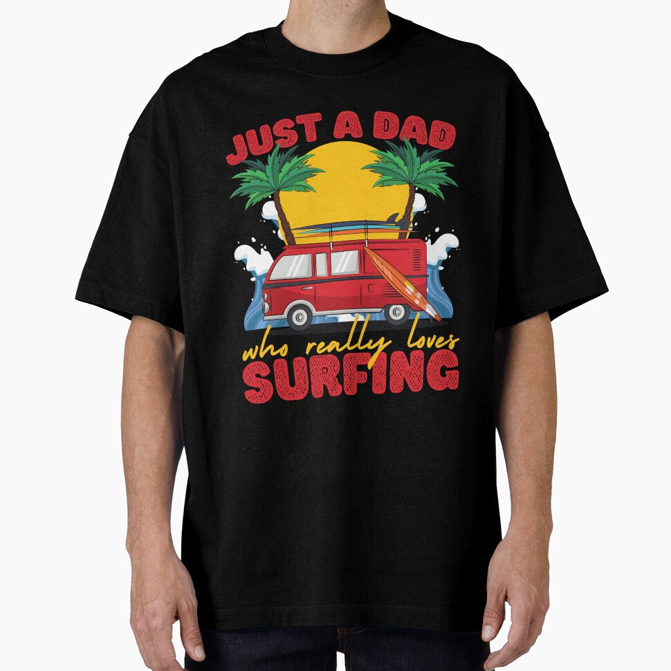 Just a Dad Who Loves Surfing Red by to-esu
