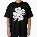 White four leaf Shamrock, Clover by flexycreatives