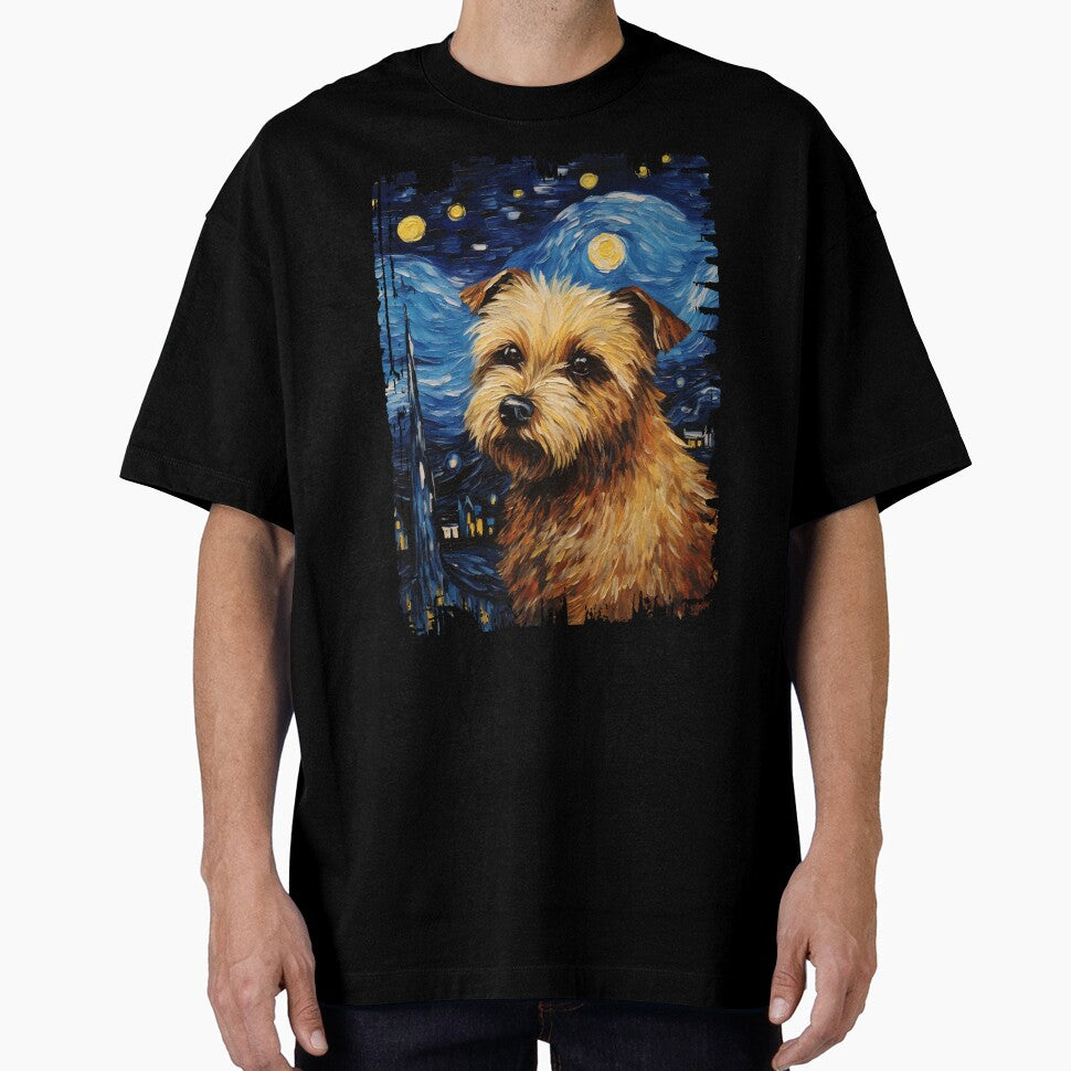 Funny Norfolk Terrier Starry Night Illustration Mom Dad Kids by rafaeltto