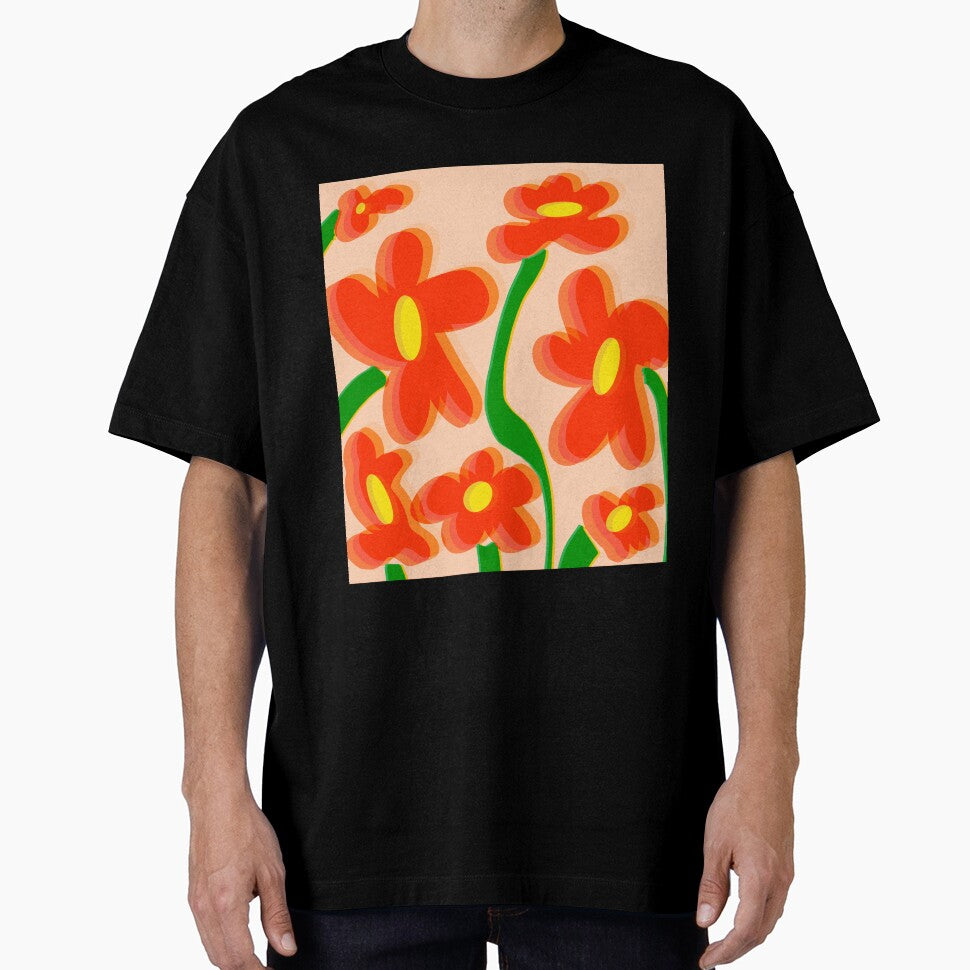 Groovy Abstract Flowers in Retro by fabinthelab