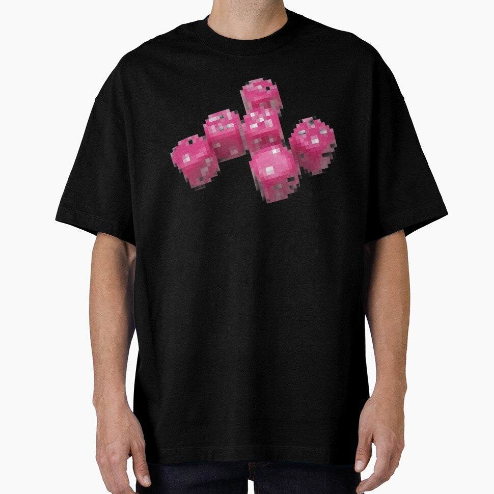 y2k pink pixel dice sticker by cadetgallery