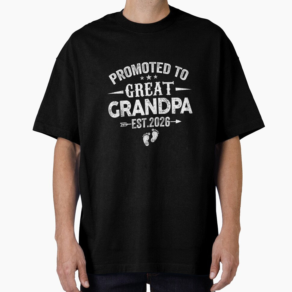 Mens Promoted to Great Grandpa Est 2026 Soon to Be Grandpa by ArleneRowe