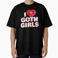 Distressed Retro Skeleton I Love Goth Girls Heart Love Goth by Countrysmart