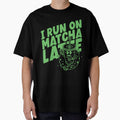 I run on matcha latte, cute and funny retro Matcha latte lovers by emmjott