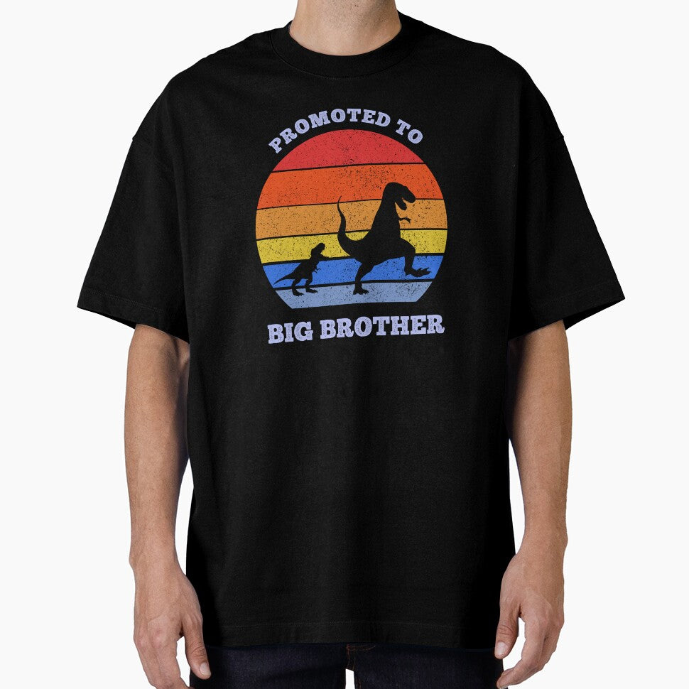 PROMOTED TO BIG BROTHER - T REX RETRO SUNSET DINOSAURS by Danicus666