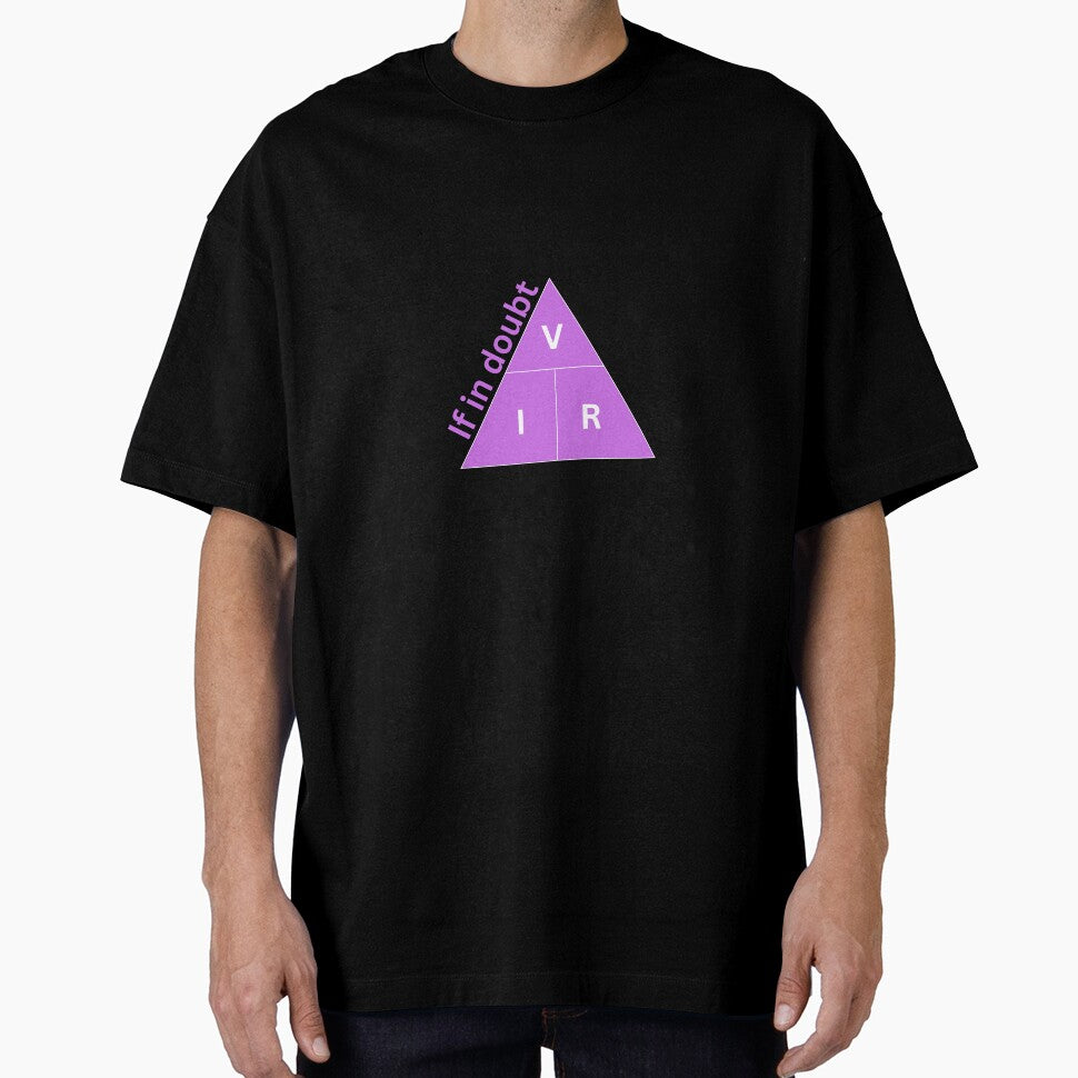 If in Doubt Ohm's Triangle | Magenta and White Ohm's Law by Bridget Beswick