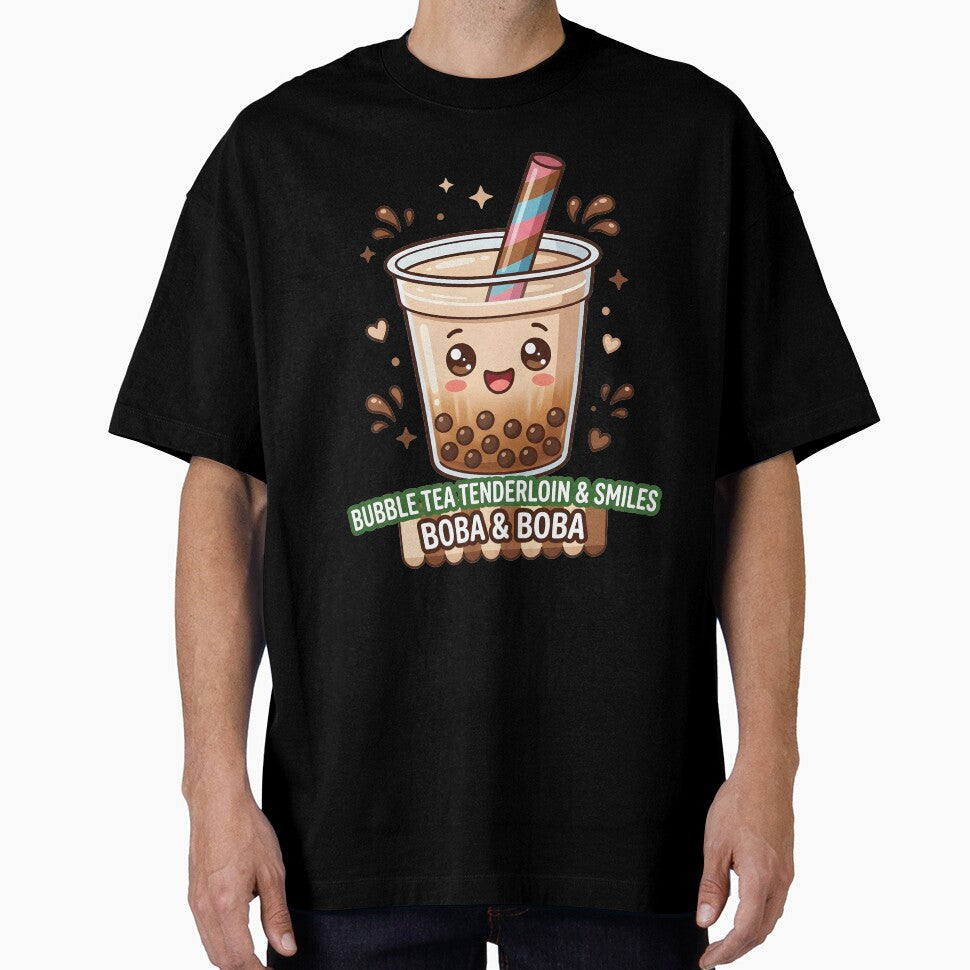 Kawaii Bubble Tea Mascot - Boba Tenderloin & Smiles Art by WalterAdd