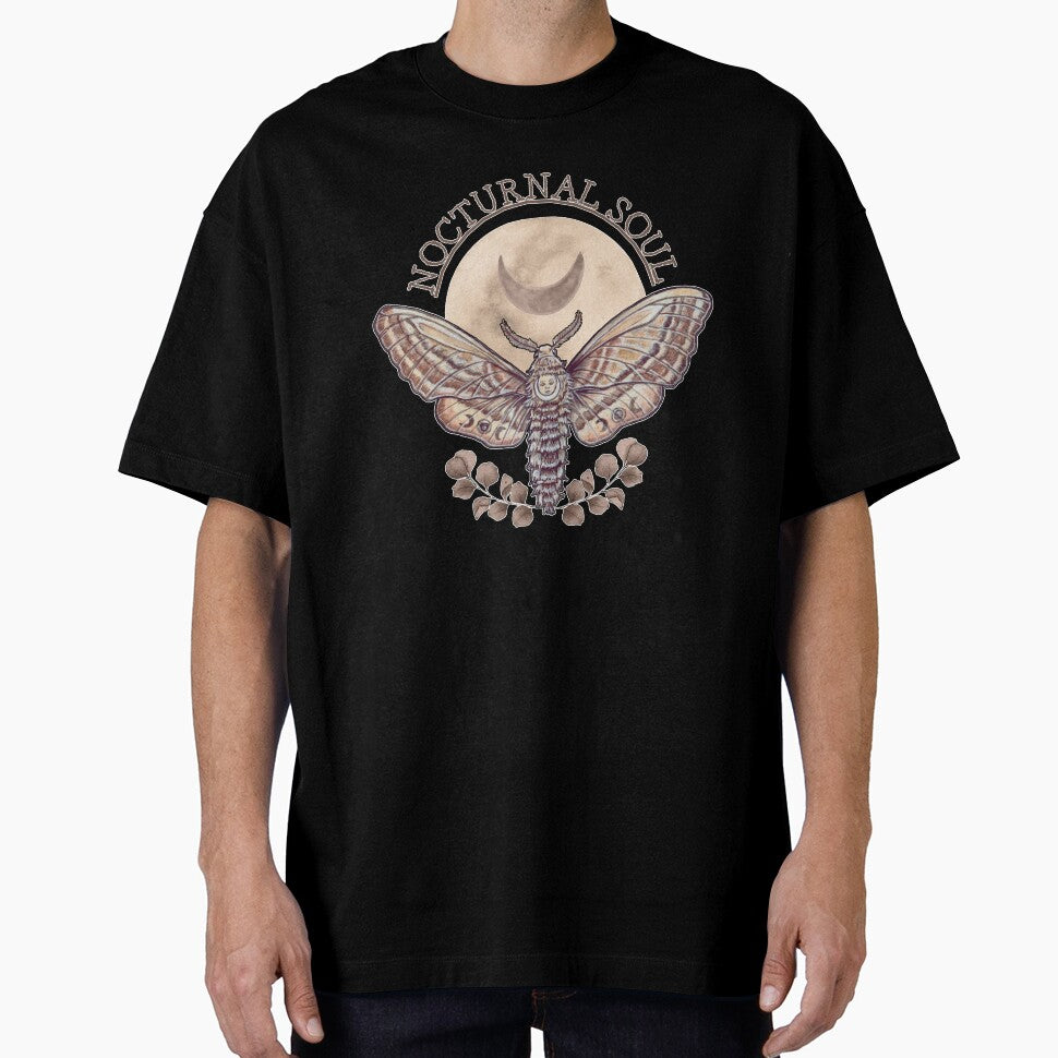 Nocturnal Soul Moth Crescent Moon Gothic Vintage by esmavart