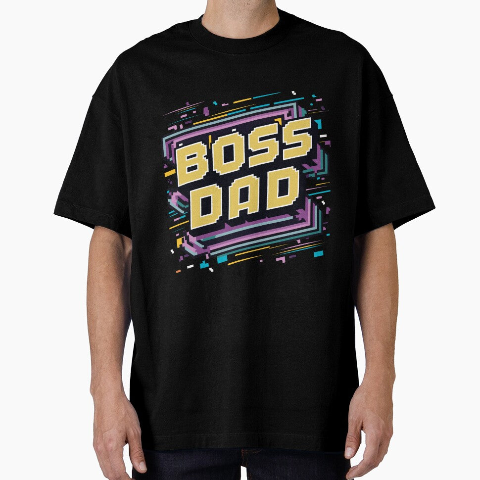 Boss Dad Retro Video Game Cover: Pixel Art Edition Father's Day Gift by HahaHandlesHub