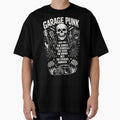 Garage Punk Since 1965 – Skull Leather Jacket Rock Band Distressed Vintage Punk Rock T-Shirt Design by Endthedisease